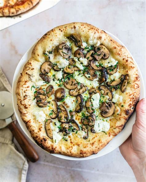 Mushroom Pizza with Fresh Herbs | Recipe | Mushroom pizza, Vegetarian ...