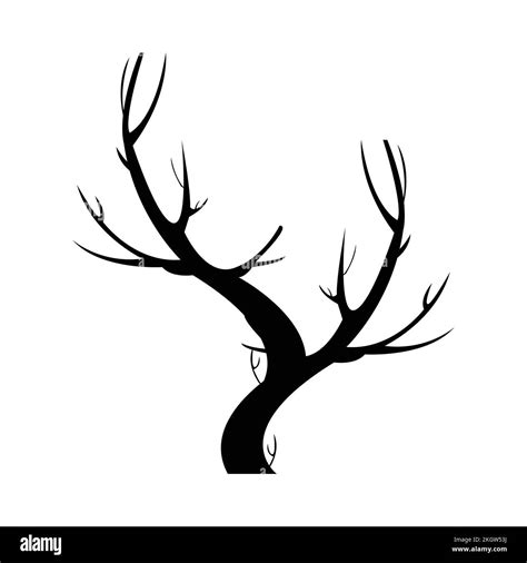 Halloween dead tree silhouette design with dark black color shade. Halloween scary design for ...