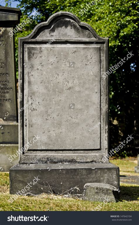 Blank Headstone Cemetery Stock Photo (Edit Now) 147642104