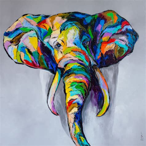 Colorful Elephant Drawing