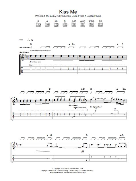 Kiss Me by Ed Sheeran - Guitar Tab - Guitar Instructor