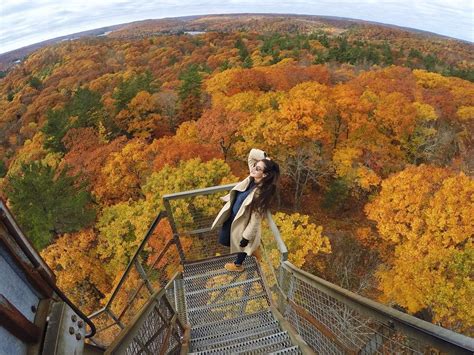 Standing 30 metres tall and rising 142 metres above the Lake of Bays ...