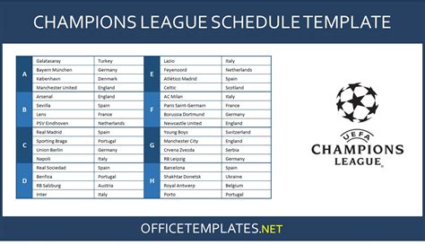 UEFA Champions League 2023/2024 Schedule » OFFICETEMPLATES.NET