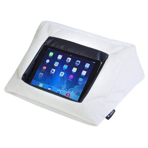 iPad Cushion Pillow Stand Holder. iCushion Velvet White