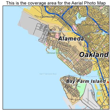 Aerial Photography Map of Alameda, CA California