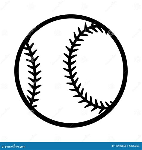 Vector Baseball Silhouette Illustration Isolated on White Background ...