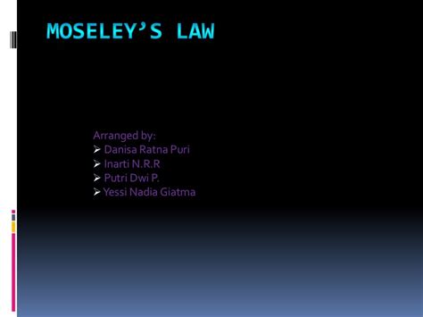 Moseley’s law