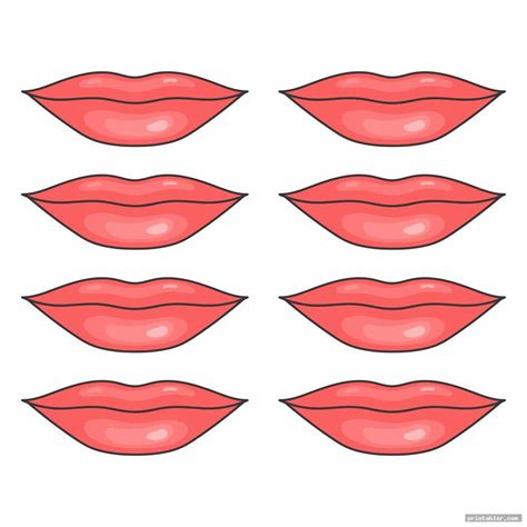 Printable Lips Template - Printable Word Searches