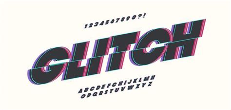 Glitch Font Vector Art, Icons, and Graphics for Free Download