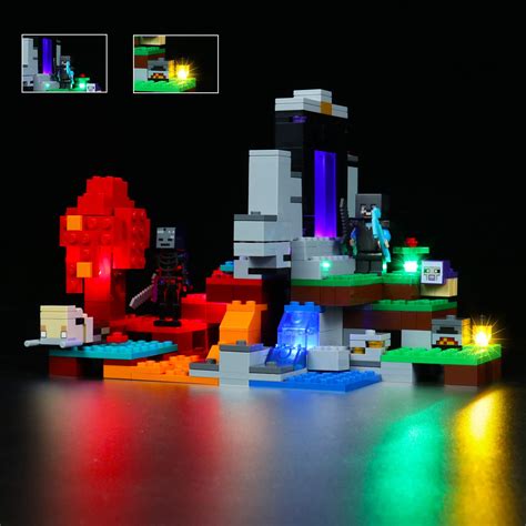 Buy Light Kit for Lego Minecraft The Ruined Portal 21172 Building Kit, BrickBLing LED Lighting ...