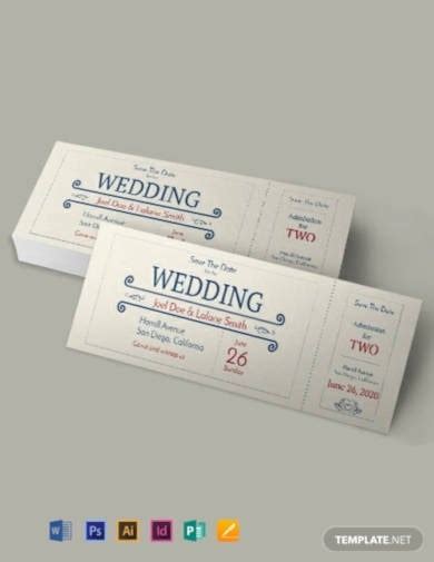 18+ Best Wedding Ticket Templates in AI | InDesign | Word | Pages | PSD ...