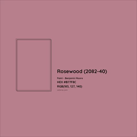 Benjamin Moore Rosewood (2082-40) Paint color codes, similar paints and ...