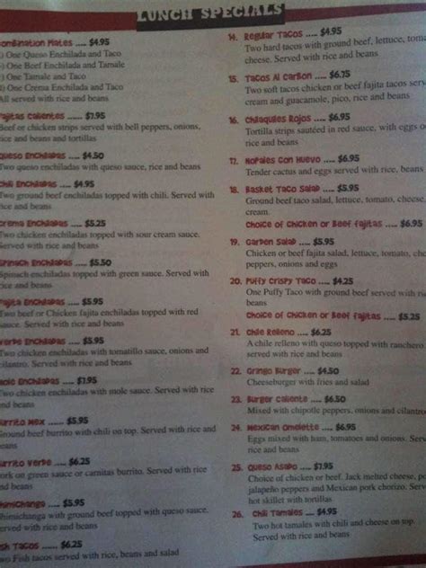 El Compadre Menu, Menu for El Compadre, Shreveport, Shreveport - Urbanspoon/Zomato