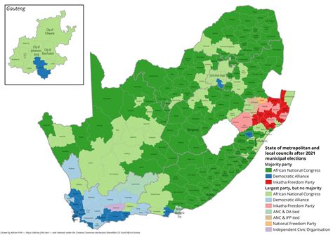 Results by municipality of the 2021 municipal elections in South Africa ...