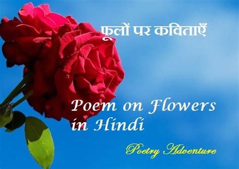 फूलों पर कविताएँ | Poem on Flowers in Hindi - Poetry Adventure