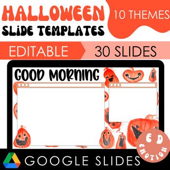 Halloween | Google Slides Template | Editable by EdEmotion | TPT