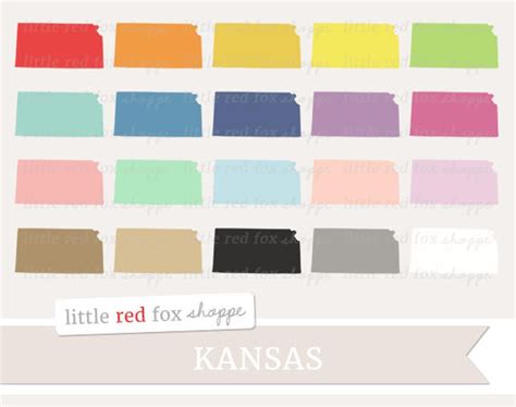 Kansas Clipart, US State Clip Art, USA Clipart, State Clipart, America Clipart, Icon Cute ...