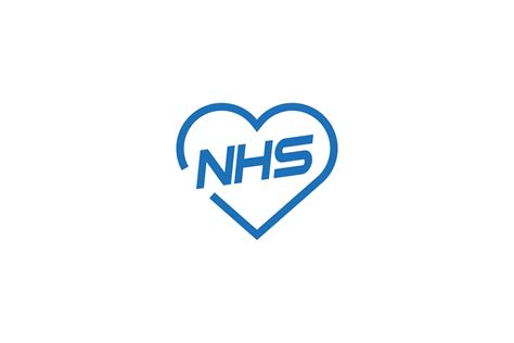 NHS logo design . letter NHS in the hearth shape logo design . vector ...