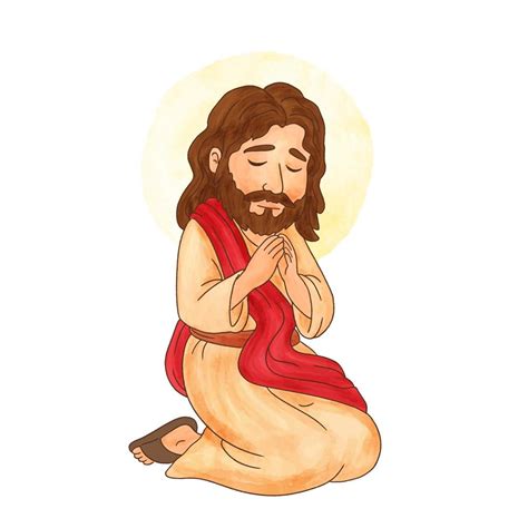 Jesus Praying in Gethsemane, easter time. 20977549 Vector Art at Vecteezy