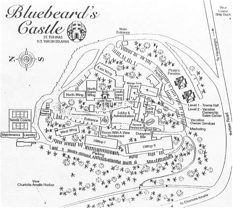 BLUEBEARD'S CASTLE Room and site map