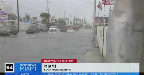 Flash flood warning in Miami - CBS Miami