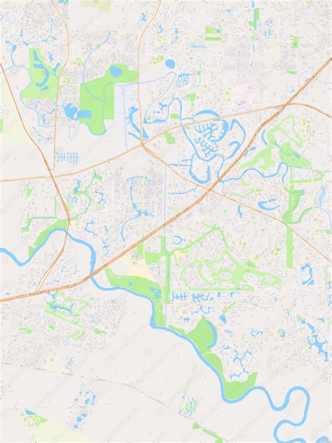 Sugar Land - Modern Atlas Vector Map | Boundless Maps