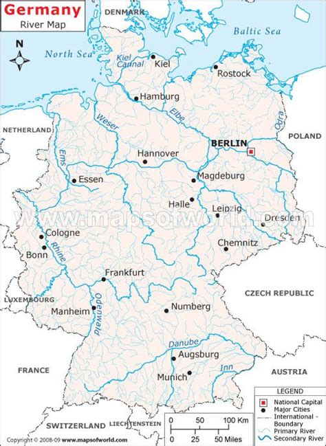 German Rivers Map - Passport Germany