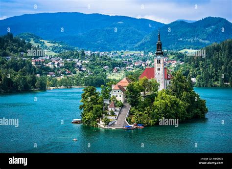 Lake Bled view Stock Photo - Alamy