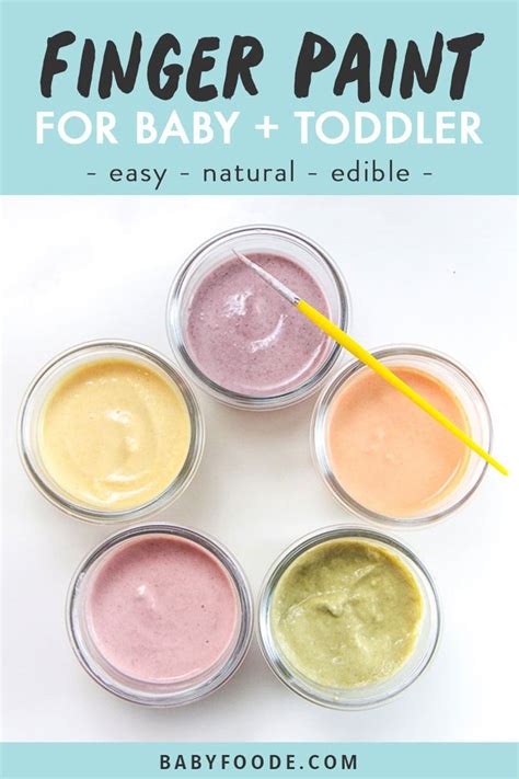 Easy, Natural (and Edible!) Finger Paint for Baby - Baby Foode