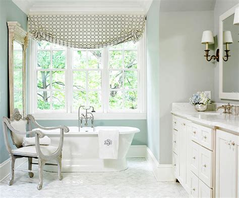 Modern Country Style: Bathroom in Farrow and Ball Light Blue Paint