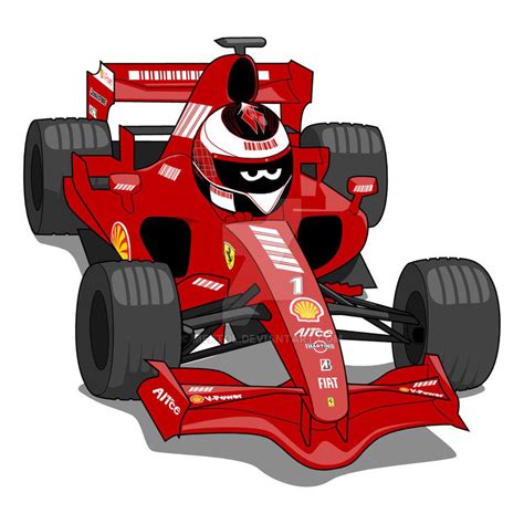 Formula 1 Racer Cartoon - Cartoon Car Formula 1 Royalty Free Vector ...