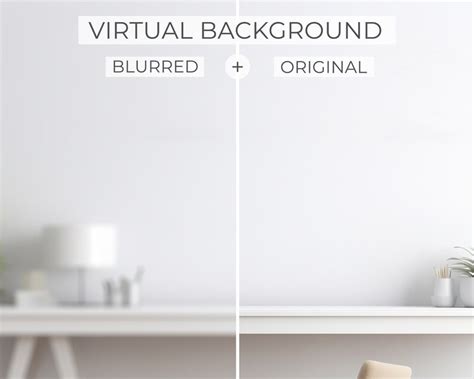 White Minimalist Zoom Background Home Office Home Office Virtual ...