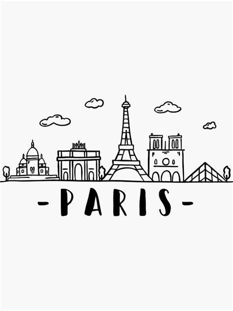 "Paris Skyline Travel" Sticker for Sale by DuxDesign | Travel stickers ...