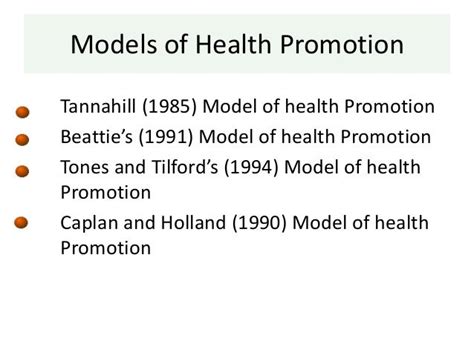 Health Promotion- Models