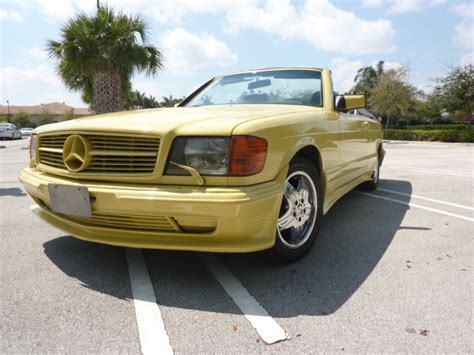 Canary Yellow 1984 Mercedes 500SEC convertible | German Cars For Sale Blog