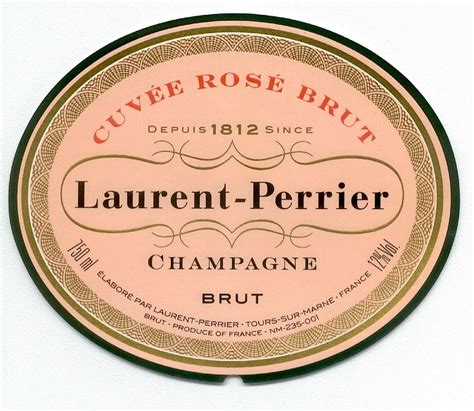 the label for laurent perier champagne brut, which is made from an old bottle