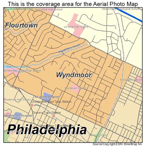 Aerial Photography Map of Wyndmoor, PA Pennsylvania