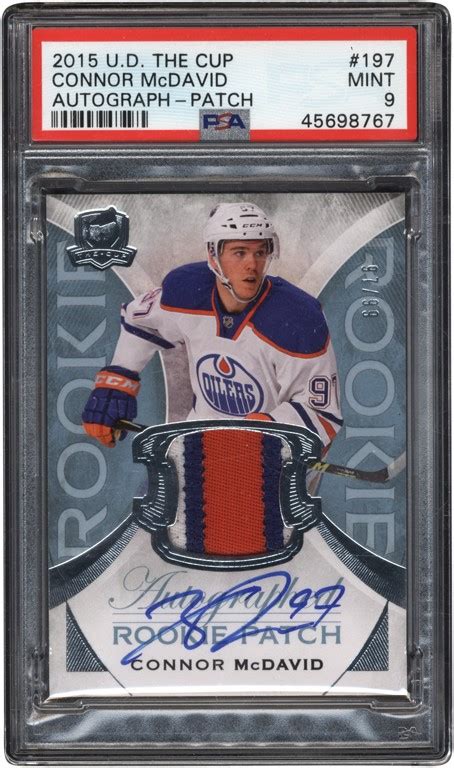 2015-16 The Cup #197 Connor McDavid NHL Rookie Patch Auto - Jersey ...