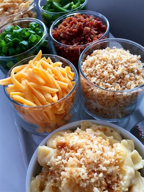 Creamy Mac and Cheese Buffet with Assorted Toppings | Creamy mac and cheese, Mac and cheese, Food