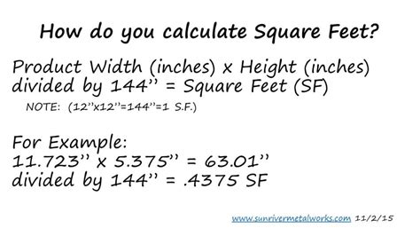 Square Feet | How to Calculate - Sunriver Metal Works