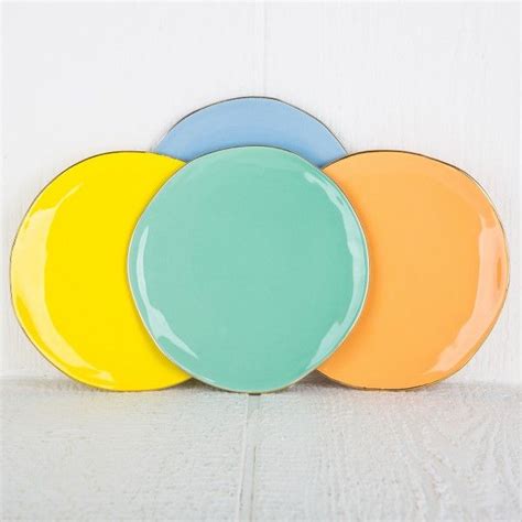 Imperfect Colorful Plates | Colorful plate, Dishware, Plates