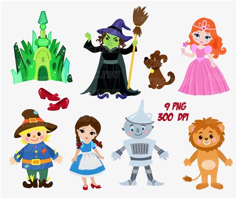 Wizard of Oz Clipart Storybook Graphics. Kids Story Clip Art - Etsy UK