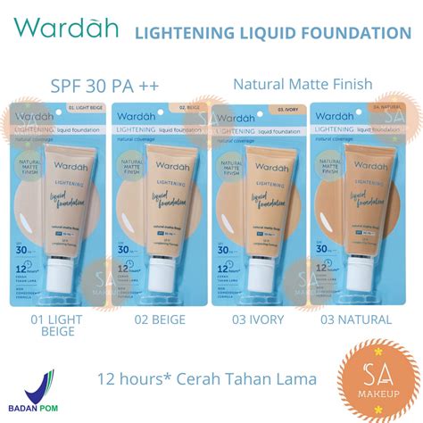 Jual WARDAH Lightening Liquid Foundation 25ml | Wardah Foundation ...