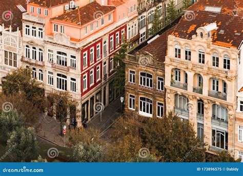 Traditional Historical Portuguese Architecture Houses Stock Image - Image of architecture, front ...