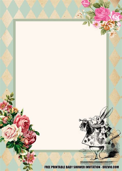 Alice In Wonderland Flower Template