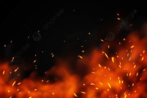 Smoke Fire Effect Burning Sparks Background, Night, Light, Blaze Background Image And Wallpaper ...