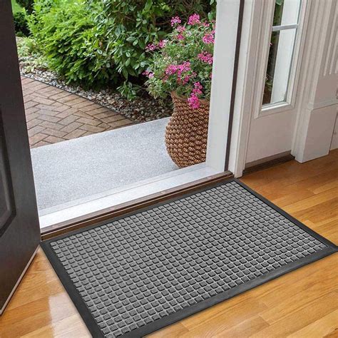 SINGES Front Door Mat Welcome Mats Entrance Rug Indoor Outdoor Rug Entryway Mats Non Slip Dirt ...