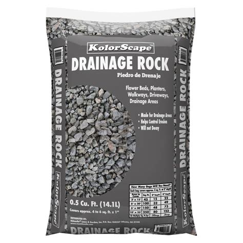 Kolor Scape 0.5-cu Ft Gray Drainage Rock at Lowes.com