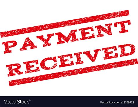 Payment received watermark stamp Royalty Free Vector Image