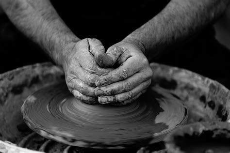 1280x720 wallpaper | grayscale photo of person make clay pot | Peakpx